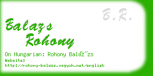 balazs rohony business card